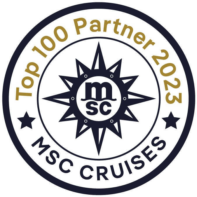 Wir gehören 2023 zu den Top 100 Vertriebspartnern von MSC Cruises