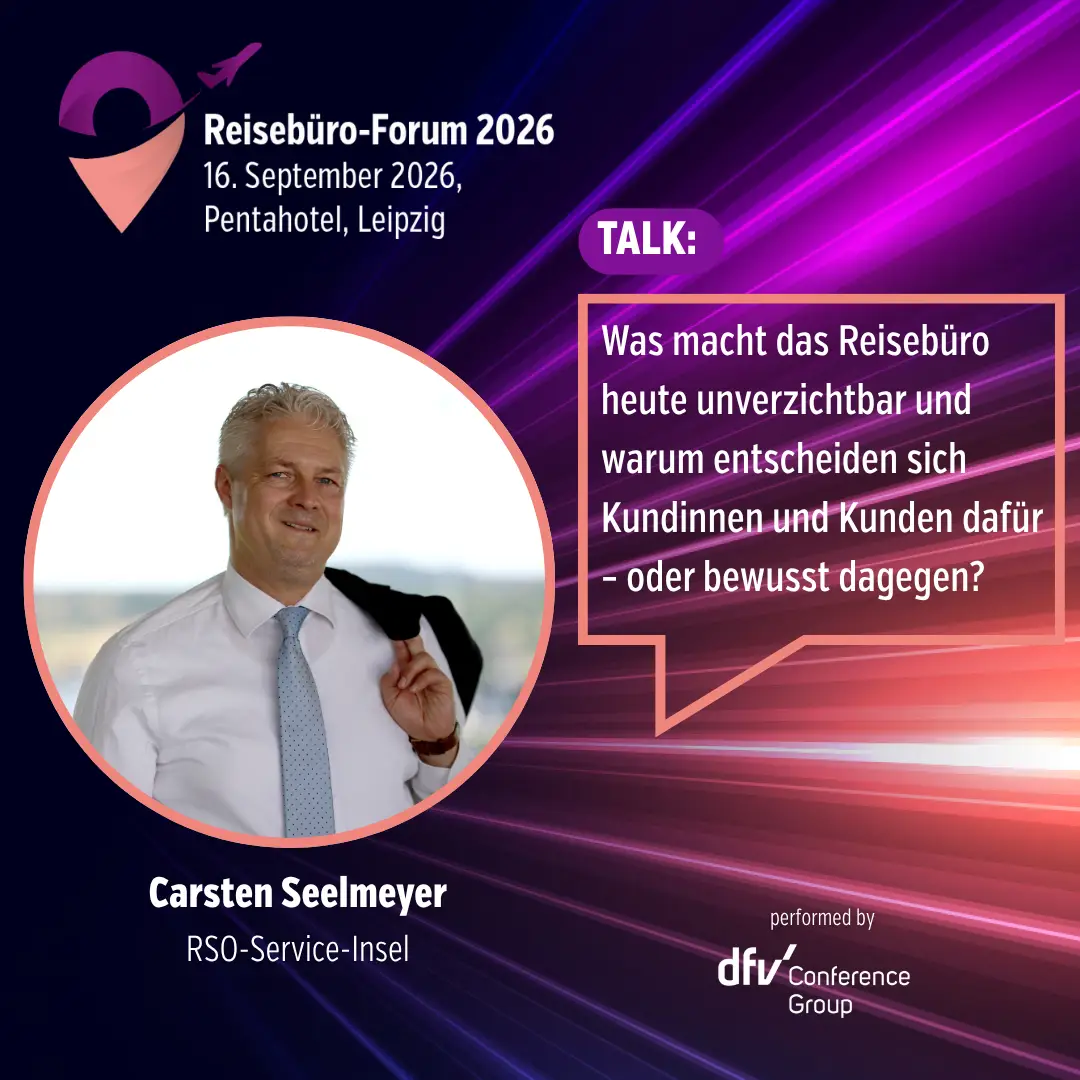 Carsten Seelmeyer beim Reisebüro-Forum 2026 in Leipzig